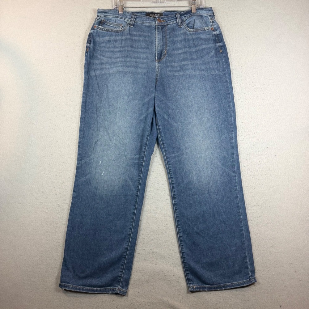 Judy Blue Jeans Womens 13/31 Straight Fit Blue Stretch Denim